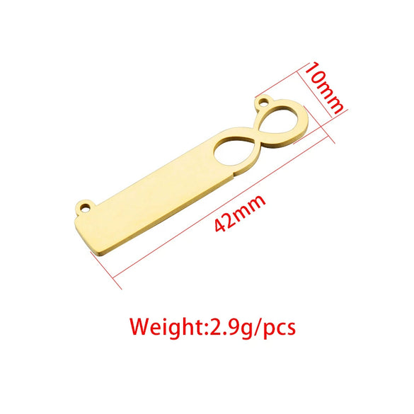 Jewelry Accessories Stainless Steel Infinite Laser Pendant Electroplated