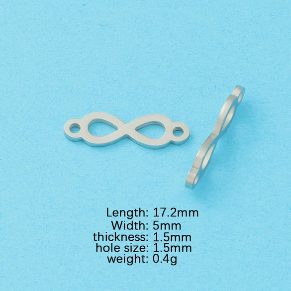 Jewelry Accessories Stainless Steel Infinity Pendant Double Hanging 8Word Connector Fine Polishing