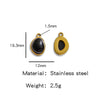 Jewelry Accessories Stainless Steel Inlaid With Natural Stone Round Pendant Earrings Bracelet Necklace Handmade Electroplated