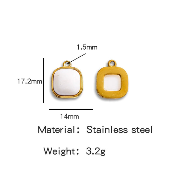 Jewelry Accessories Stainless Steel Inlaid With Natural Stone Round Pendant Earrings Bracelet Necklace Handmade Electroplated