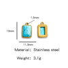 Jewelry Accessories Stainless Steel Inlaid With Natural Stone Round Pendant Earrings Bracelet Necklace Handmade Electroplated