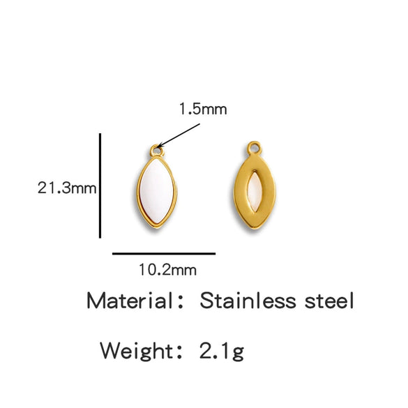 Jewelry Accessories Stainless Steel Inlaid With Natural Stone Round Pendant Earrings Bracelet Necklace Handmade Electroplated