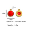 Jewelry Accessories Stainless Steel Inlaid With Natural Stone Round Pendant Earrings Bracelet Necklace Handmade Electroplated