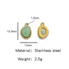 Jewelry Accessories Stainless Steel Inlaid With Natural Stone Round Pendant Earrings Bracelet Necklace Handmade Electroplated