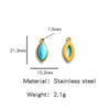 Jewelry Accessories Stainless Steel Inlaid With Natural Stone Round Pendant Earrings Bracelet Necklace Handmade Electroplated