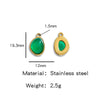 Jewelry Accessories Stainless Steel Inlaid With Natural Stone Round Pendant Earrings Bracelet Necklace Handmade Electroplated