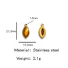 Jewelry Accessories Stainless Steel Inlaid With Natural Stone Round Pendant Earrings Bracelet Necklace Handmade Electroplated