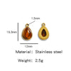 Jewelry Accessories Stainless Steel Inlaid With Natural Stone Round Pendant Earrings Bracelet Necklace Handmade Electroplated