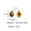 Jewelry Accessories Stainless Steel Inlaid With Natural Stone Round Pendant Earrings Bracelet Necklace Handmade Electroplated