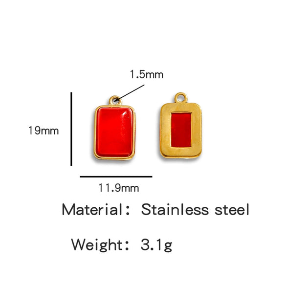 Jewelry Accessories Stainless Steel Inlaid With Natural Stone Round Pendant Earrings Bracelet Necklace Handmade Electroplated