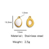 Jewelry Accessories Stainless Steel Inlaid With Natural Stone Round Pendant Earrings Bracelet Necklace Handmade Electroplated