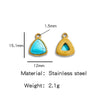 Jewelry Accessories Stainless Steel Inlaid With Natural Stone Round Pendant Earrings Bracelet Necklace Handmade Electroplated