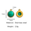 Jewelry Accessories Stainless Steel Inlaid With Natural Stone Round Pendant Earrings Bracelet Necklace Handmade Electroplated