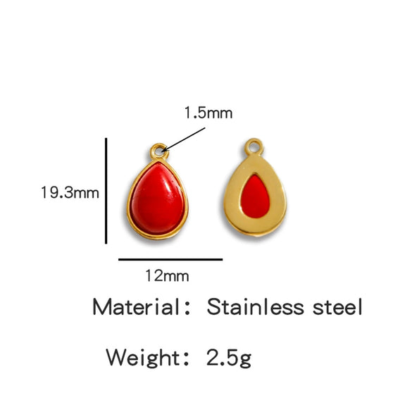 Jewelry Accessories Stainless Steel Inlaid With Natural Stone Round Pendant Earrings Bracelet Necklace Handmade Electroplated