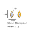 Jewelry Accessories Stainless Steel Inlaid With Natural Stone Round Pendant Earrings Bracelet Necklace Handmade Electroplated