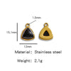 Jewelry Accessories Stainless Steel Inlaid With Natural Stone Round Pendant Earrings Bracelet Necklace Handmade Electroplated