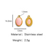 Jewelry Accessories Stainless Steel Inlaid With Natural Stone Round Pendant Earrings Bracelet Necklace Handmade Electroplated