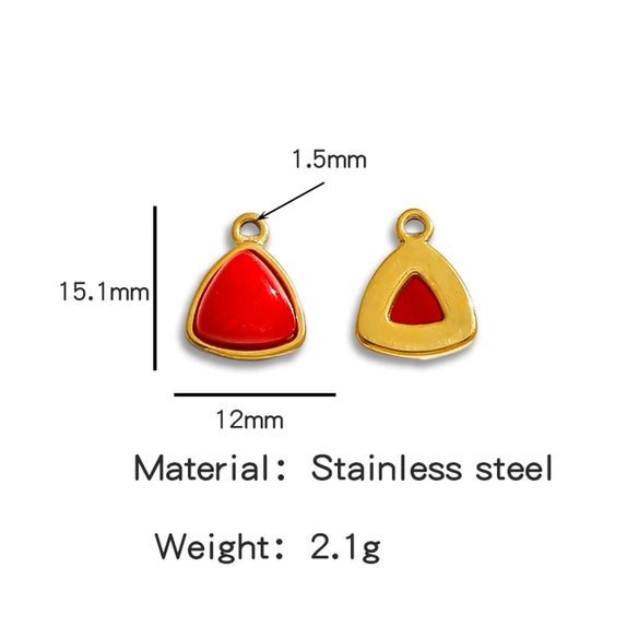 Jewelry Accessories Stainless Steel Inlaid With Natural Stone Round Pendant Earrings Bracelet Necklace Handmade Electroplated
