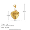 Jewelry Accessories Stainless Steel 18K Gold Plated Geometric Heart Pendant