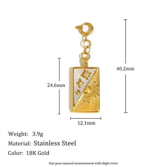 Jewelry Accessories Stainless Steel 18K Gold Plated Geometric Heart Pendant