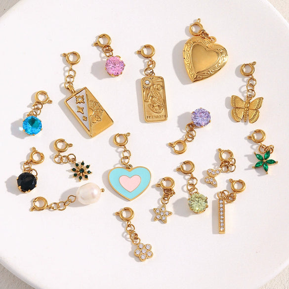 Jewelry Accessories Stainless Steel 18K Gold Plated Geometric Heart Pendant