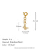 Jewelry Accessories Stainless Steel 18K Gold Plated Geometric Heart Pendant