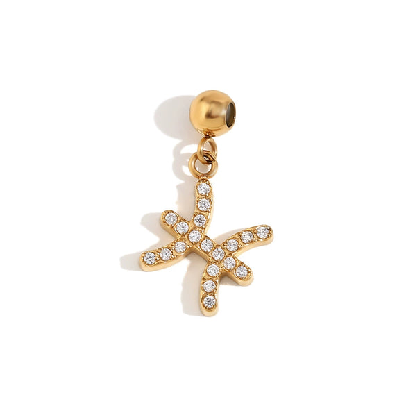 Jewelry Accessories Stainless Steel 18K Gold Plated Twelve Constellations Pendant For Women