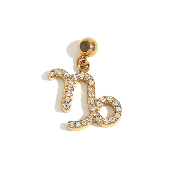 Jewelry Accessories Stainless Steel 18K Gold Plated Twelve Constellations Pendant For Women