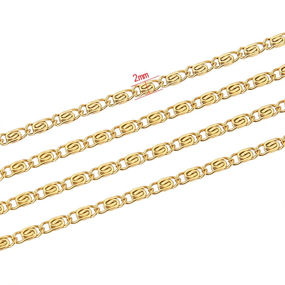 Jewelry Accessories Stainless Steel 18K Vacuum Plated Clip Chain Bracelet And Necklace