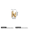 Jewelry Accessories Stainless Steel Letter Mini Ring Handmade With Electroplating