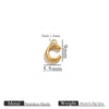 Jewelry Accessories Stainless Steel Letter Mini Ring Handmade With Electroplating