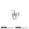 Jewelry Accessories Stainless Steel Letter Mini Ring Handmade With Electroplating