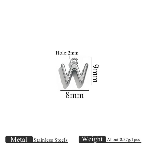Jewelry Accessories Stainless Steel Letter Mini Ring Handmade With Electroplating