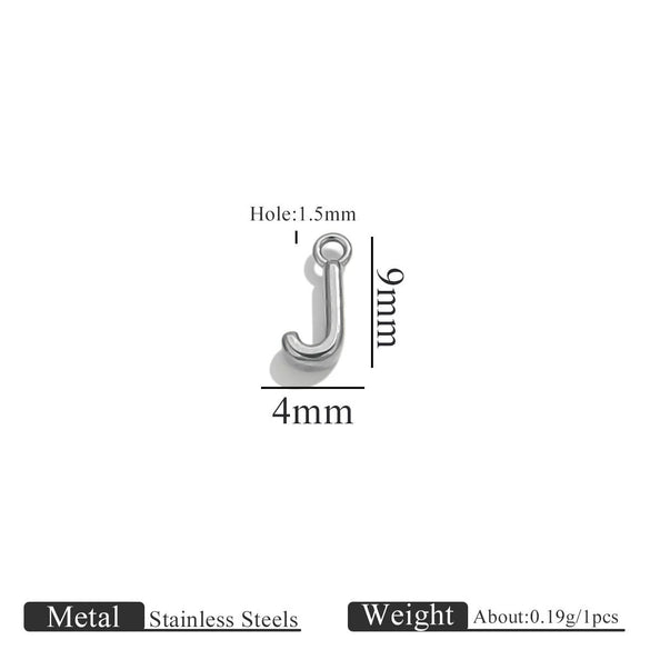 Jewelry Accessories Stainless Steel Letter Mini Ring Handmade With Electroplating