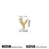 Jewelry Accessories Stainless Steel Letter Mini Ring Handmade With Electroplating