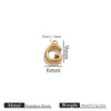 Jewelry Accessories Stainless Steel Letter Mini Ring Handmade With Electroplating