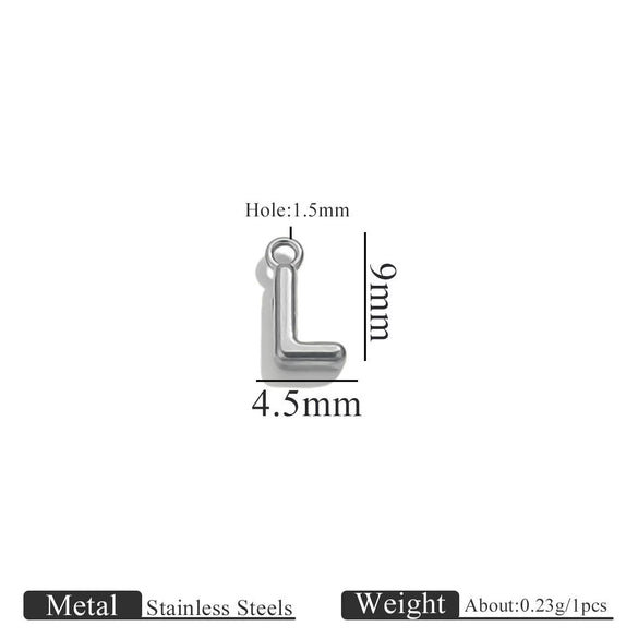 Jewelry Accessories Stainless Steel Letter Mini Ring Handmade With Electroplating