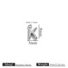 Jewelry Accessories Stainless Steel Letter Mini Ring Handmade With Electroplating