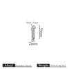 Jewelry Accessories Stainless Steel Letter Mini Ring Handmade With Electroplating