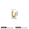 Jewelry Accessories Stainless Steel Letter Mini Ring Handmade With Electroplating