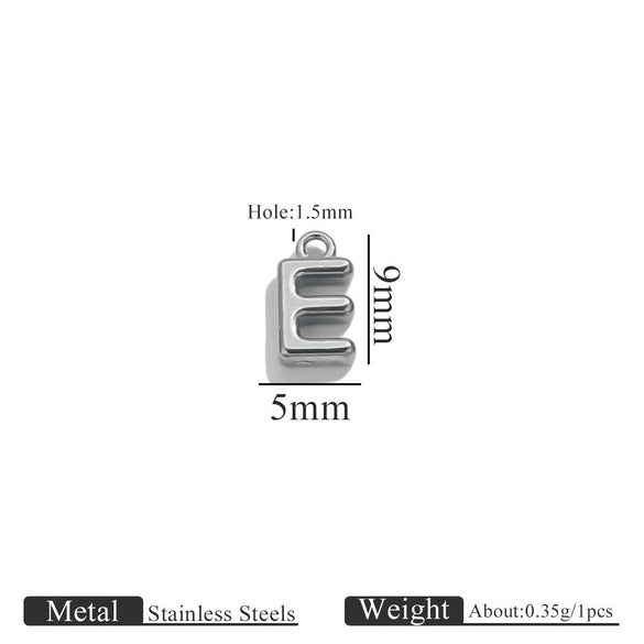 Jewelry Accessories Stainless Steel Letter Mini Ring Handmade With Electroplating