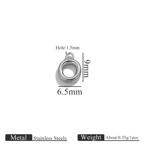 Jewelry Accessories Stainless Steel Letter Mini Ring Handmade With Electroplating