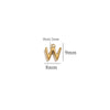 Jewelry Accessories Stainless Steel Letter Mini Ring Handmade With Electroplating