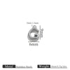 Jewelry Accessories Stainless Steel Letter Mini Ring Handmade With Electroplating