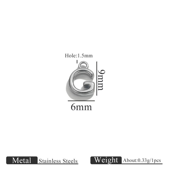 Jewelry Accessories Stainless Steel Letter Mini Ring Handmade With Electroplating