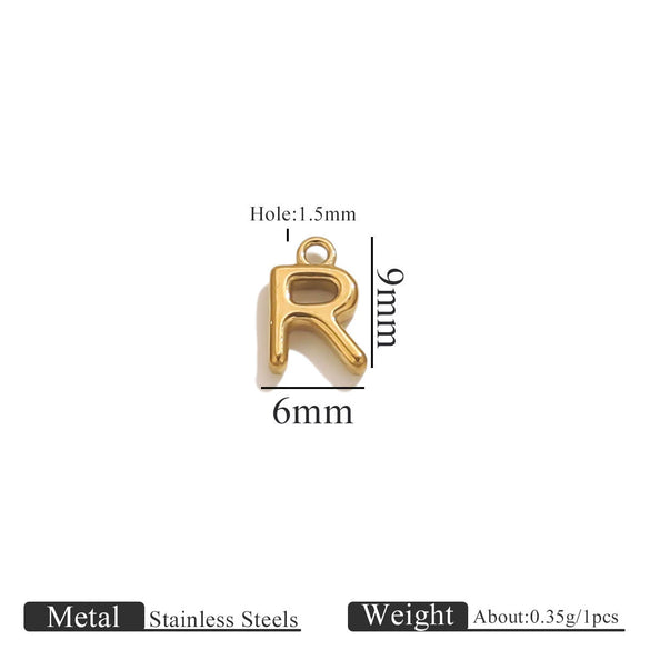 Jewelry Accessories Stainless Steel Letter Mini Ring Handmade With Electroplating
