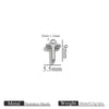 Jewelry Accessories Stainless Steel Letter Mini Ring Handmade With Electroplating