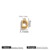Jewelry Accessories Stainless Steel Letter Mini Ring Handmade With Electroplating