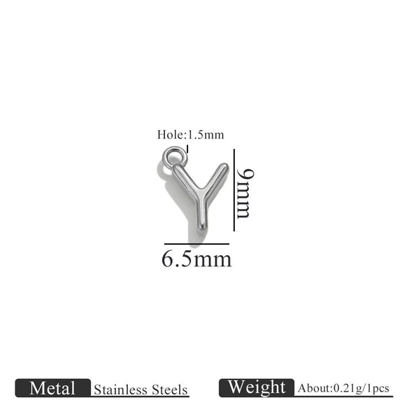 Jewelry Accessories Stainless Steel Letter Mini Ring Handmade With Electroplating