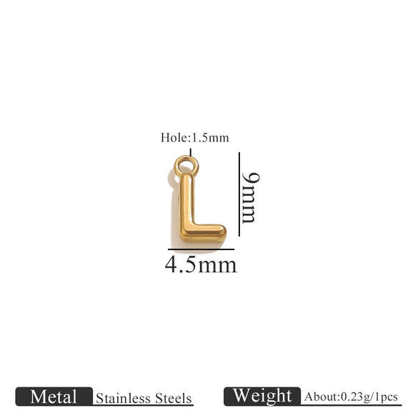 Jewelry Accessories Stainless Steel Letter Mini Ring Handmade With Electroplating